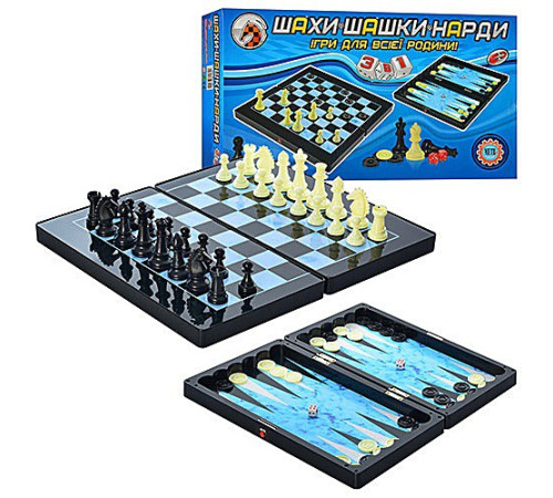 Набор 3 в 1 шашки/шахматы/нарды (MC1178/8899)